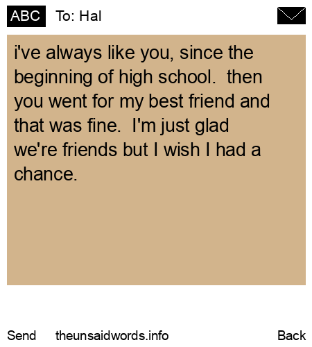 unsent message to Hal