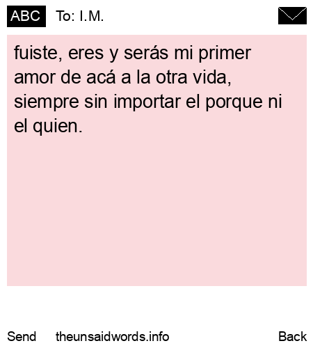 unsent message to I.M.