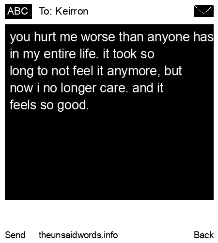 unsent message to Keirron