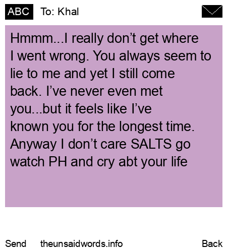 unsent message to Khal