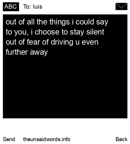 unsent message to luis