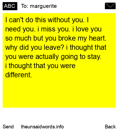 unsent message to marguerite