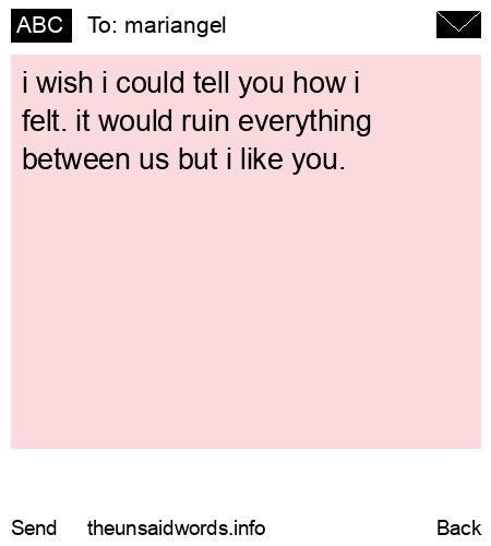 unsent message to mariangel