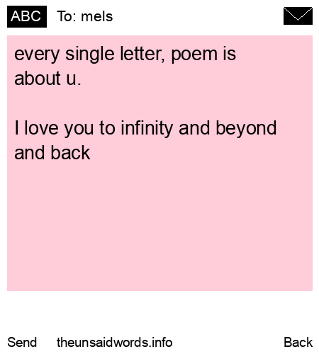 unsent message to mels