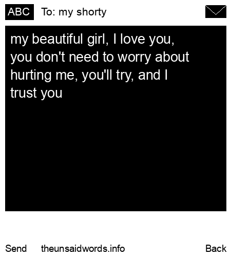 unsent message to my shorty