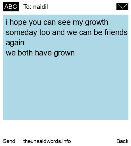 unsent message to naidil