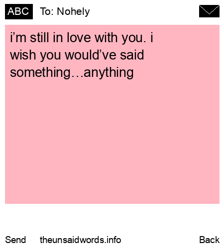 unsent message to Nohely