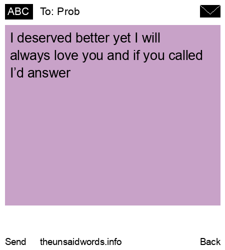 unsent message to Prob