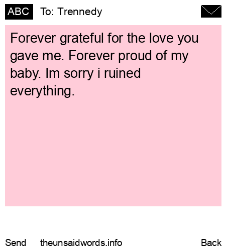 unsent message to Trennedy