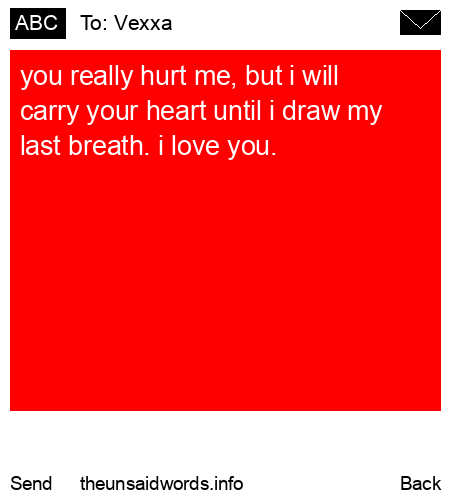 unsent message to Vexxa