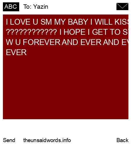 unsent message to Yazin