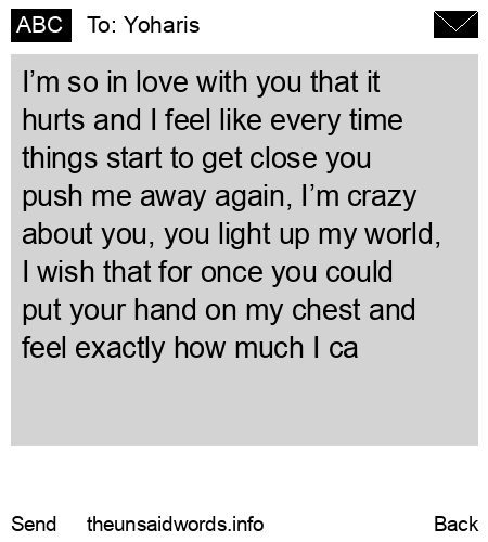 unsent message to Yoharis