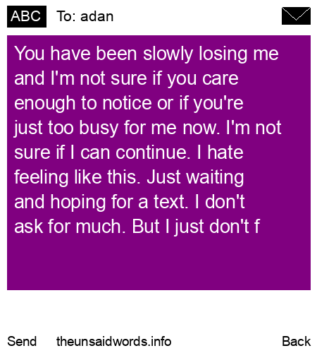unsent message to adan