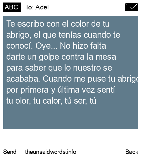 unsent message to Adel