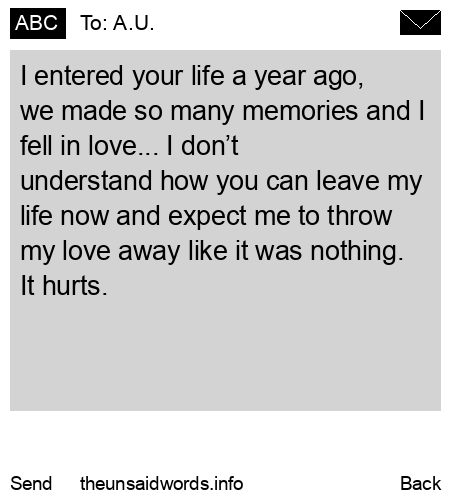 unsent message to A.U.