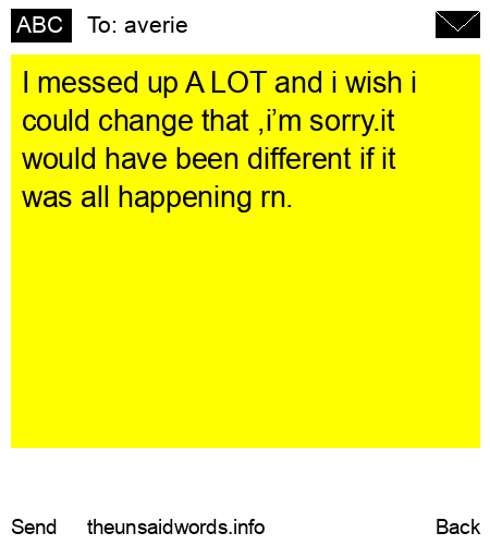 unsent message to averie