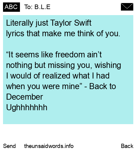 unsent message to B.L.E