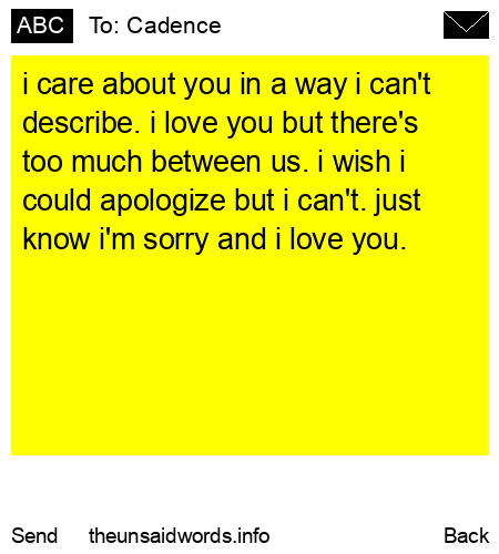 unsent message to Cadence