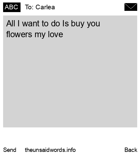 unsent message to Carlea
