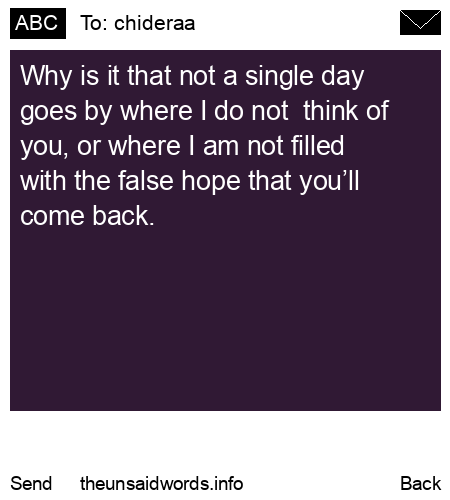 unsent message to chideraa
