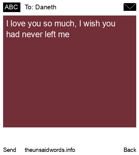 unsent message to Daneth