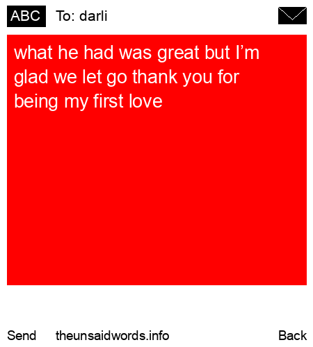 unsent message to darli 