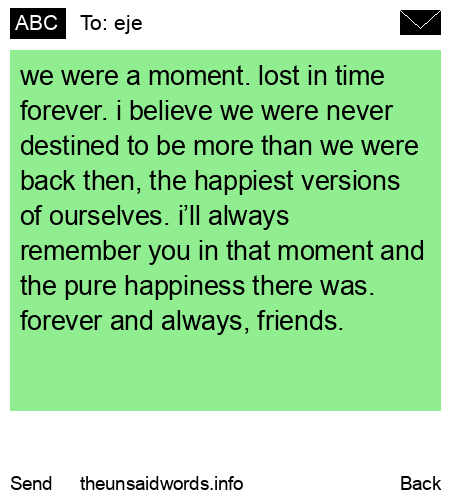 unsent message to eje