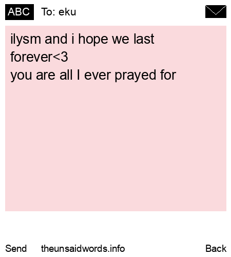 unsent message to eku