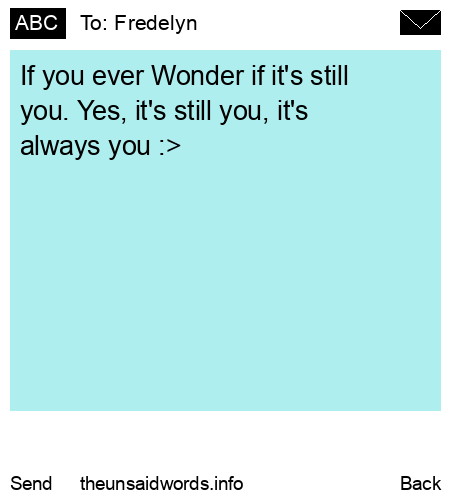 unsent message to Fredelyn