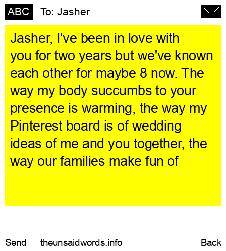 unsent message to Jasher