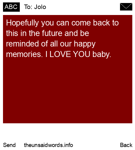 unsent message to Jolo
