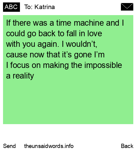 unsent message to Katrina
