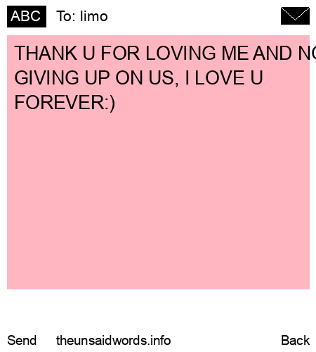 unsent message to limo