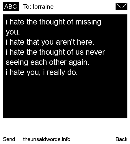 unsent message to lorraine