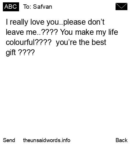 unsent message to Safvan