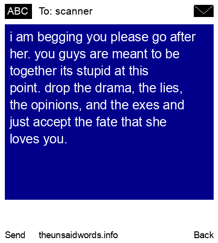 unsent message to scanner