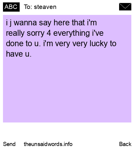 unsent message to steaven
