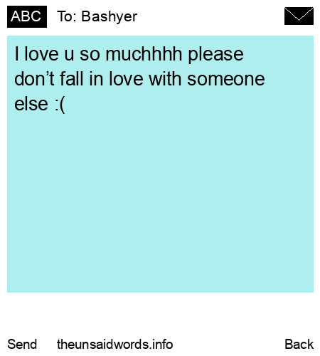 unsent message to Bashyer