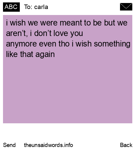 unsent message to carla