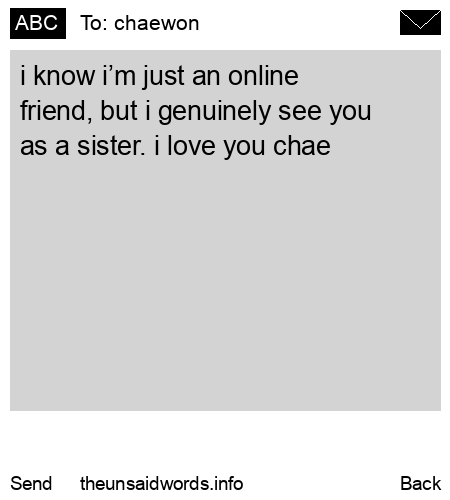 unsent message to chaewon