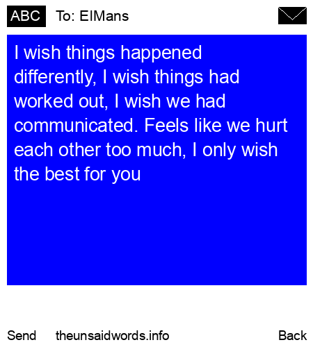 unsent message to ElMans