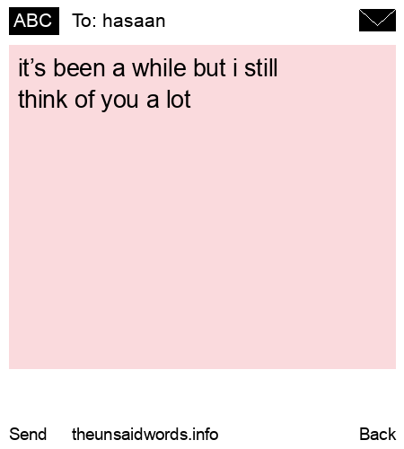 unsent message to hasaan