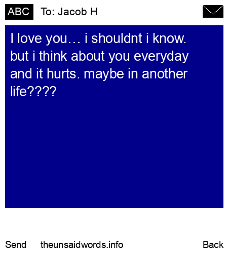 unsent message to Jacob H