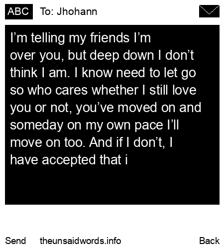 unsent message to Jhohann