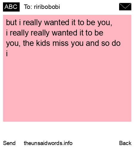 unsent message to riribobobi
