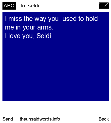 unsent message to seldi