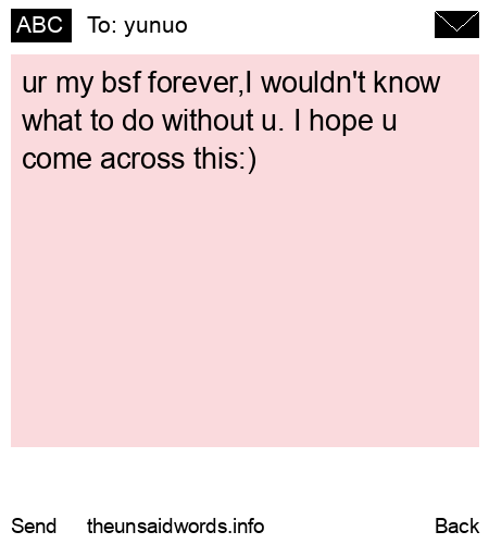 unsent message to yunuo