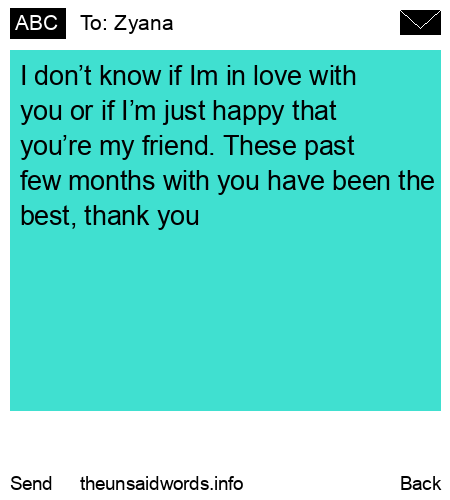 unsent message to Zyana