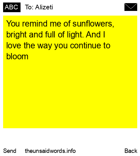 unsent message to Alizeti