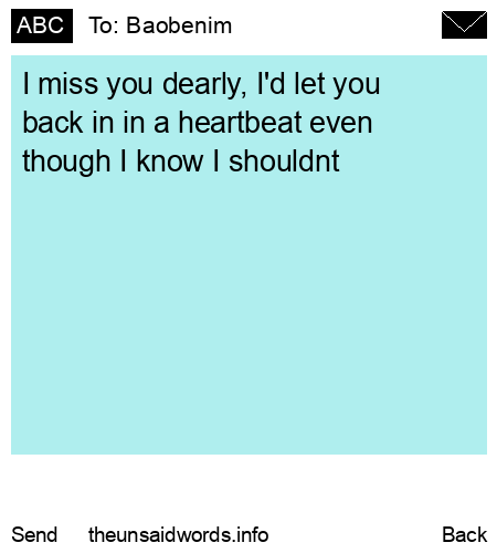 unsent message to Baobenim